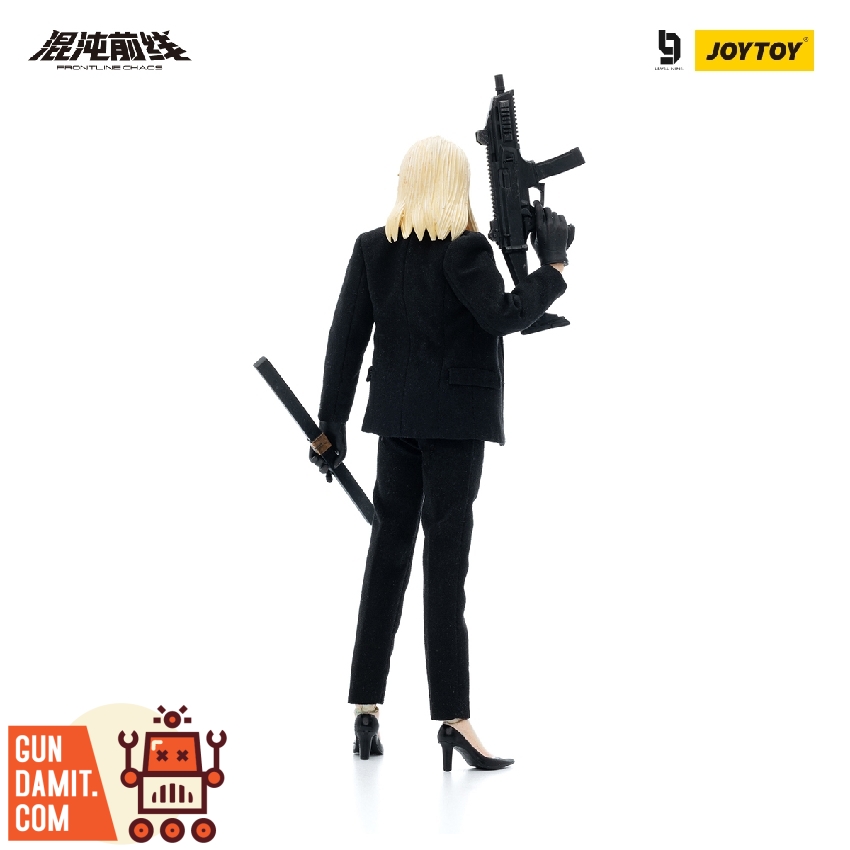 JoyToy Frontline Chaos Vermouth rear view in black suit JoyToy Frontline Chaos Vermouth rear view in black suit