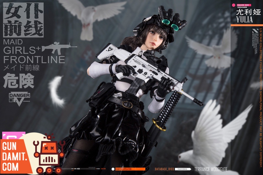 Yulia full body standing pose in black and white maid outfit Yulia full body standing pose in black and white maid outfit