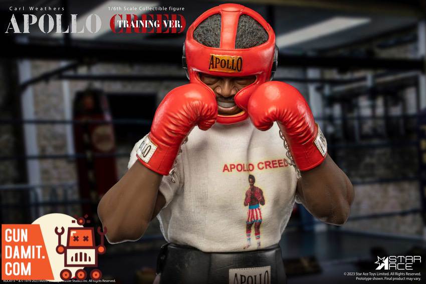 Star Ace 1/6 SA0130 Apollo Creed deluxe training version with headguard and gloves Star Ace 1/6 SA0130 Apollo Creed deluxe training version with headguard and gloves