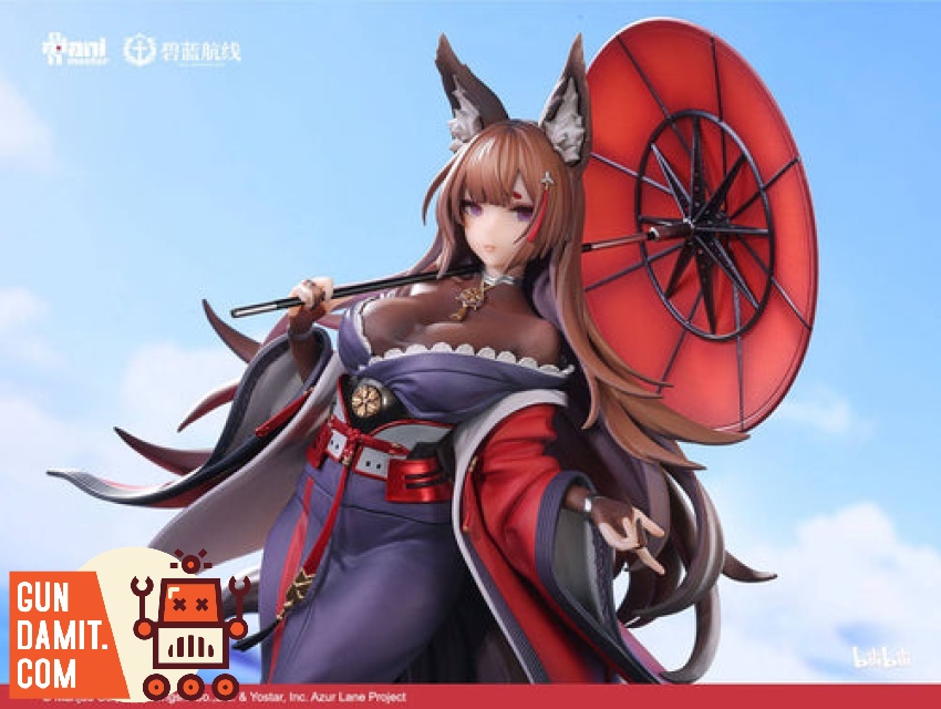 AniMester Amagi 1/7 statue face and hair ornament close-up AniMester Amagi 1/7 statue face and hair ornament close-up