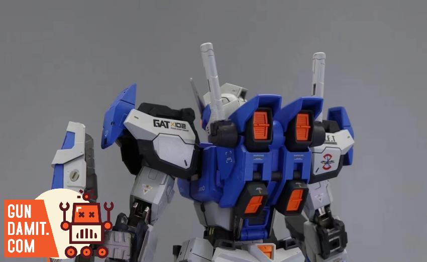 Duel Gundam close-up upper body showing head and chest detail Duel Gundam close-up upper body showing head and chest detail
