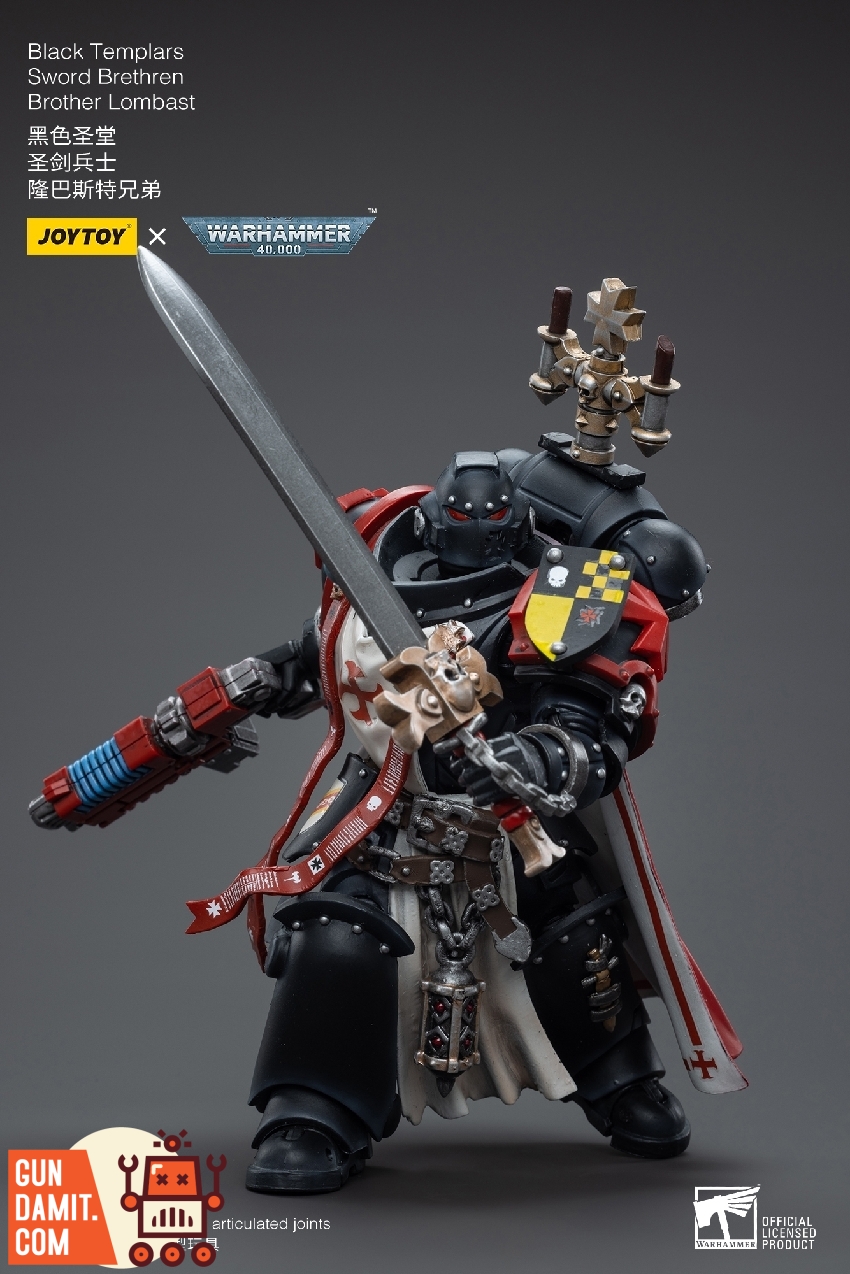 JoyToy 1/18 Black Templars Lombast power armor detail JoyToy 1/18 Black Templars Lombast power armor detail