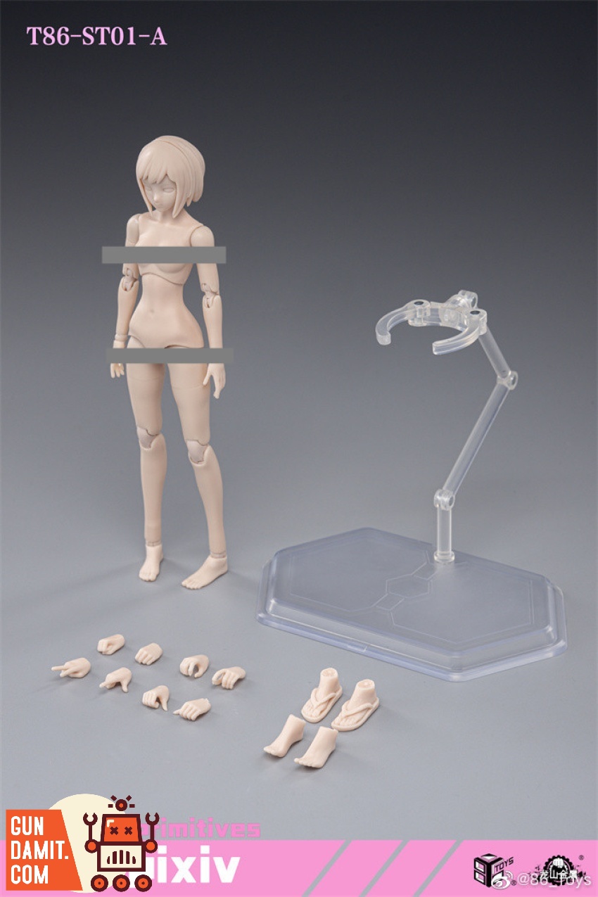 86Toys LongShan 1/12 T86-ST01-A Pixiv female body with stand and hand accessories 86Toys LongShan 1/12 T86-ST01-A Pixiv female body with stand and hand accessories