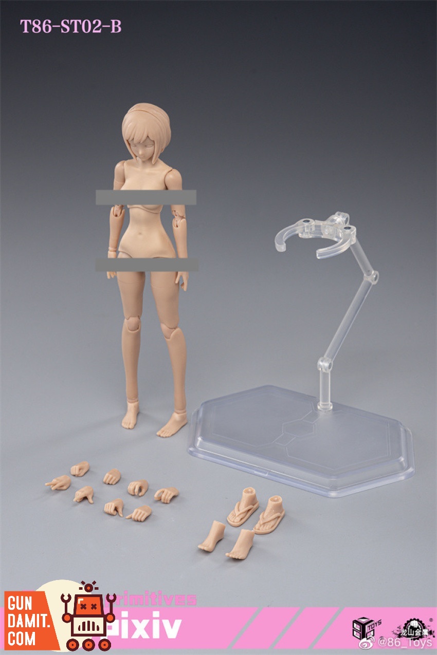 86Toys LongShan 1/12 T86-ST02-B Pixiv female body medium version with stand and accessories 86Toys LongShan 1/12 T86-ST02-B Pixiv female body medium version with stand and accessories