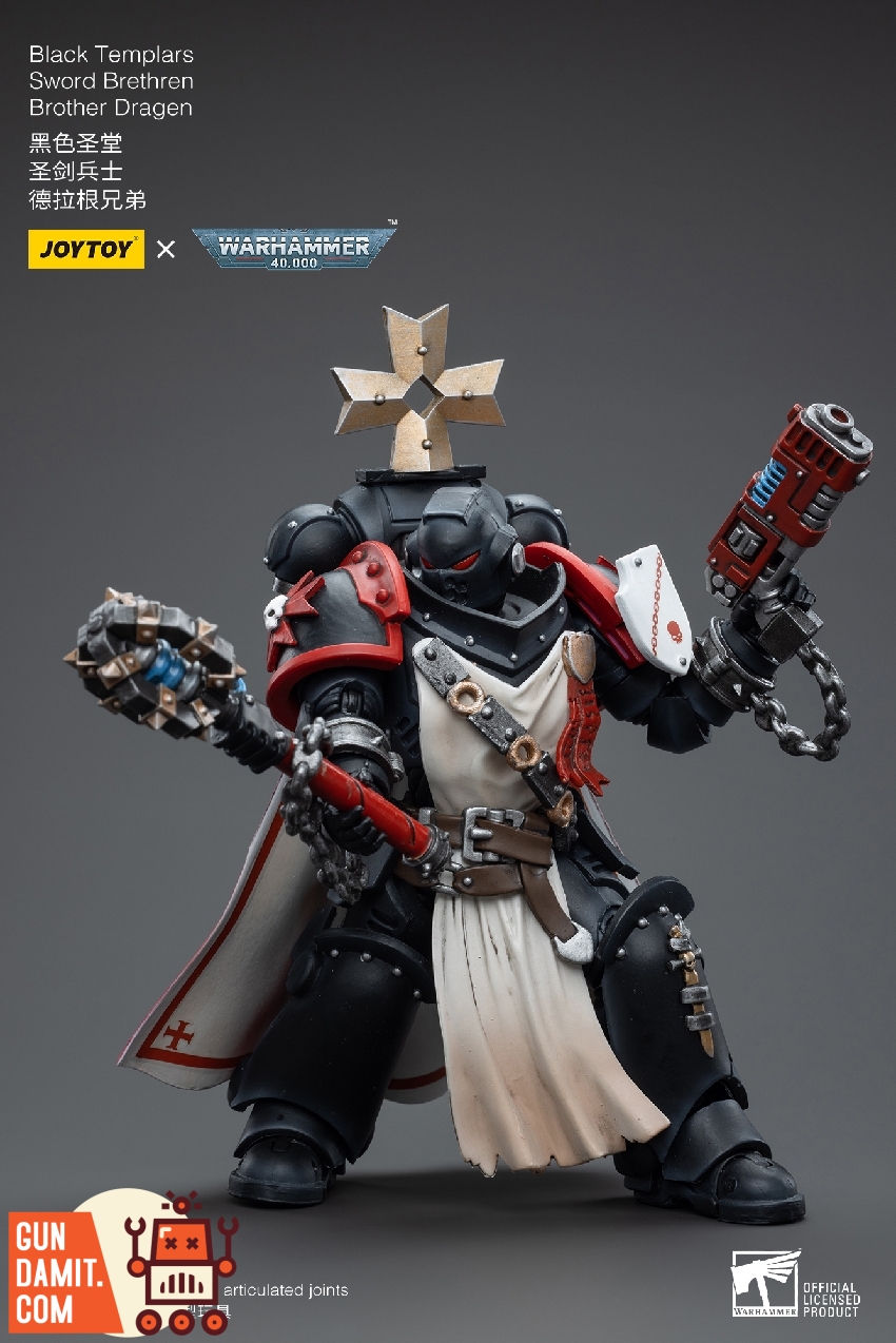 JoyToy Black Templars Sword Brethren Dragen rear armor detail JoyToy Black Templars Sword Brethren Dragen rear armor detail