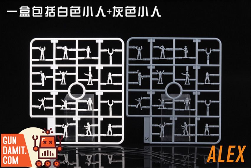 Miniature workers set all 26 figures unpainted white resin Miniature workers set all 26 figures unpainted white resin