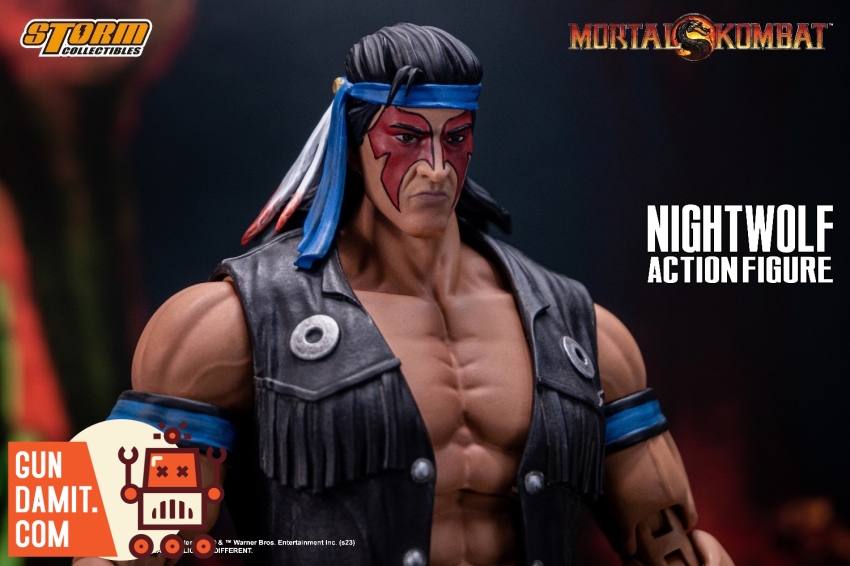 Storm Toys Nightwolf face paint and headband sculpt close-up Storm Toys Nightwolf face paint and headband sculpt close-up