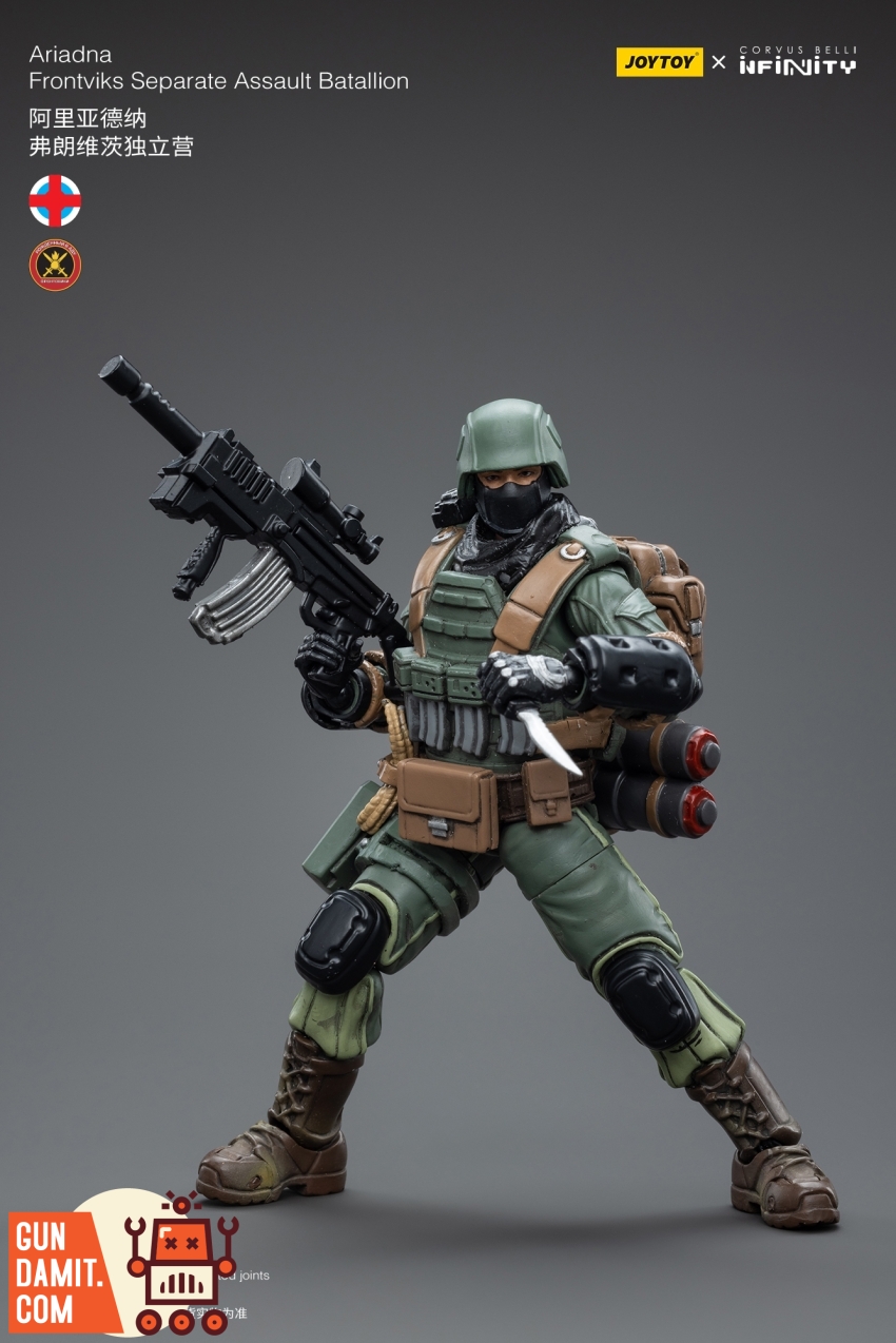 JoyToy Ariadna Frontviks action figure side profile with weapon detail JoyToy Ariadna Frontviks action figure side profile with weapon detail