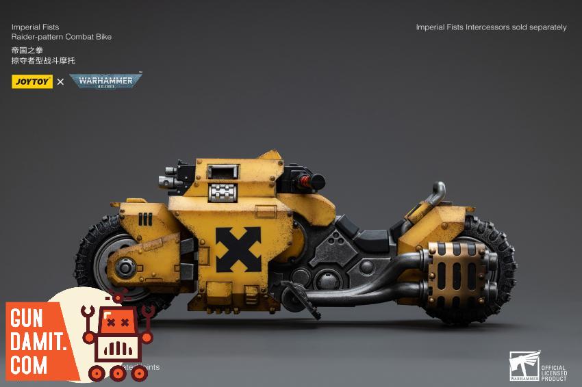 JoyToy Imperial Fists Raider Pattern Combat Bike side view in yellow JoyToy Imperial Fists Raider Pattern Combat Bike side view in yellow