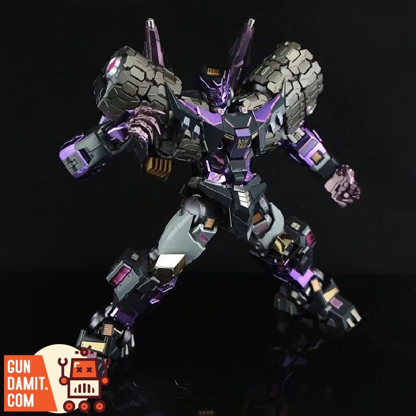 DJD Tarn action figure rear view showing purple chrome finish DJD Tarn action figure rear view showing purple chrome finish