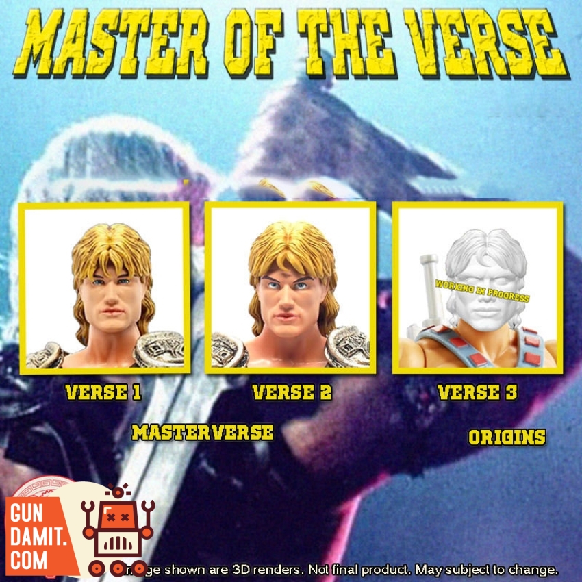 Ramen Toy Master of the Verse changeable head sculpts set of 3 for MOTU figures Ramen Toy Master of the Verse changeable head sculpts set of 3 for MOTU figures