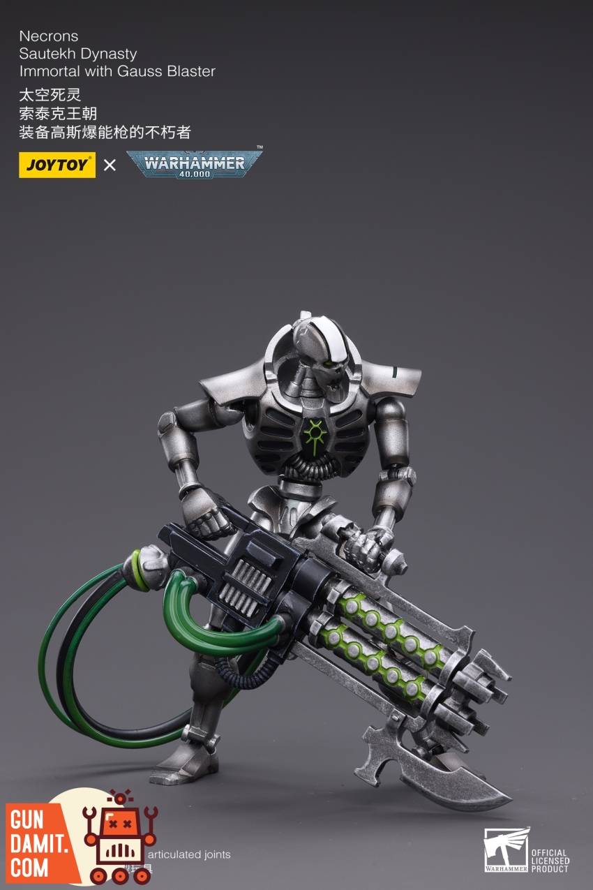 JoyToy Warhammer 40K Necrons Immortal Gauss Blaster accessories and parts display JoyToy Warhammer 40K Necrons Immortal Gauss Blaster accessories and parts display
