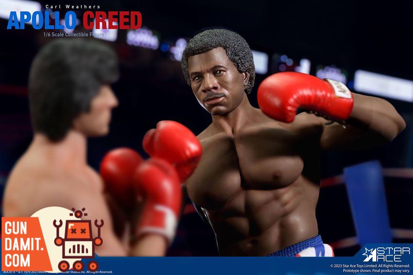 Star Ace 1/6 SA0128 Apollo Creed standard version boxing pose with red gloves Star Ace 1/6 SA0128 Apollo Creed standard version boxing pose with red gloves