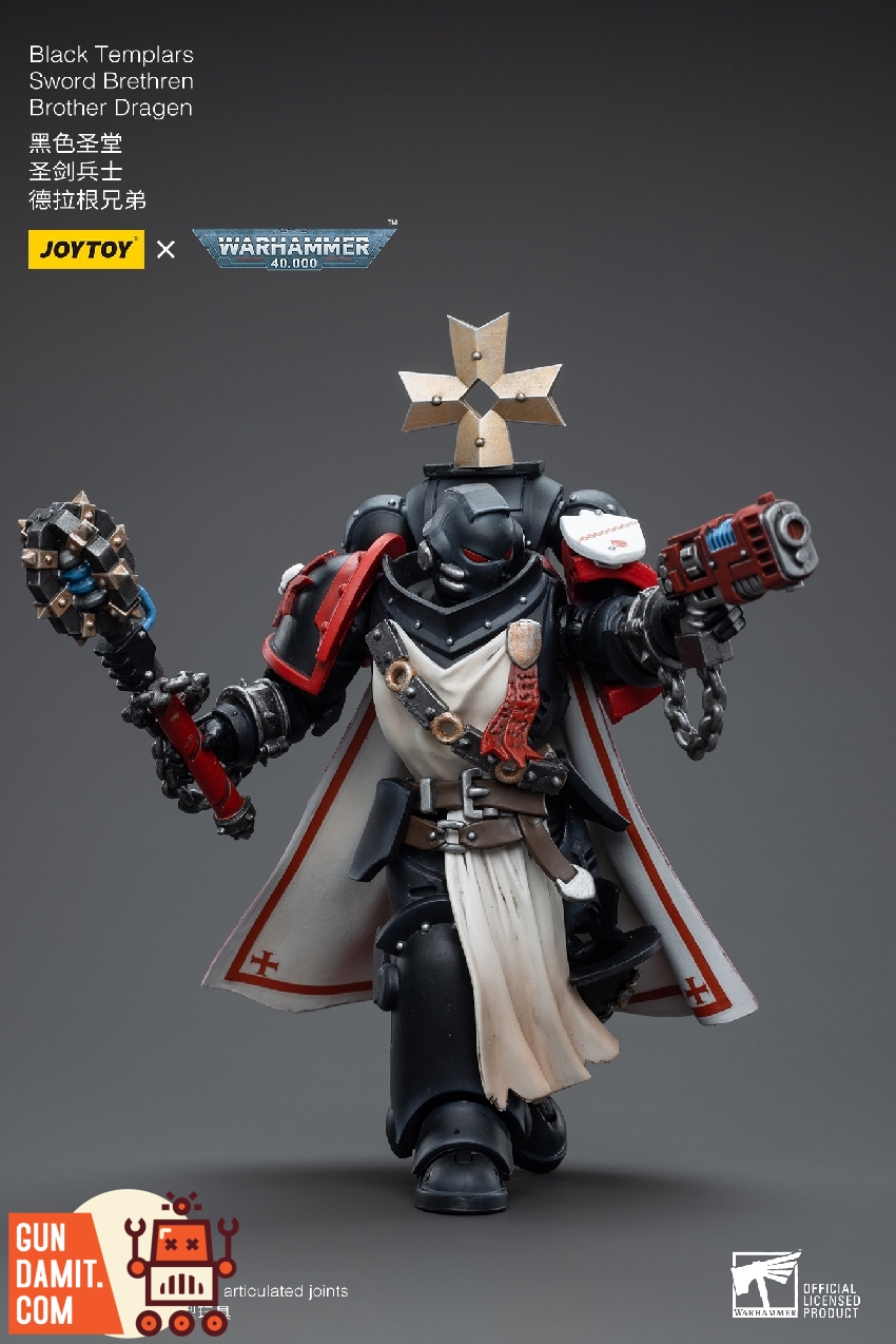 JoyToy WH40K Black Templars Dragen side profile with weapons JoyToy WH40K Black Templars Dragen side profile with weapons
