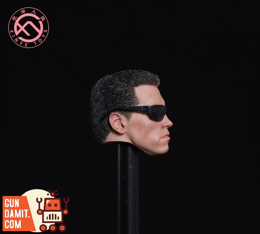 Xinye Toys 1/6 T-800 Terminator head sculpt side profile without sunglasses Xinye Toys 1/6 T-800 Terminator head sculpt side profile without sunglasses