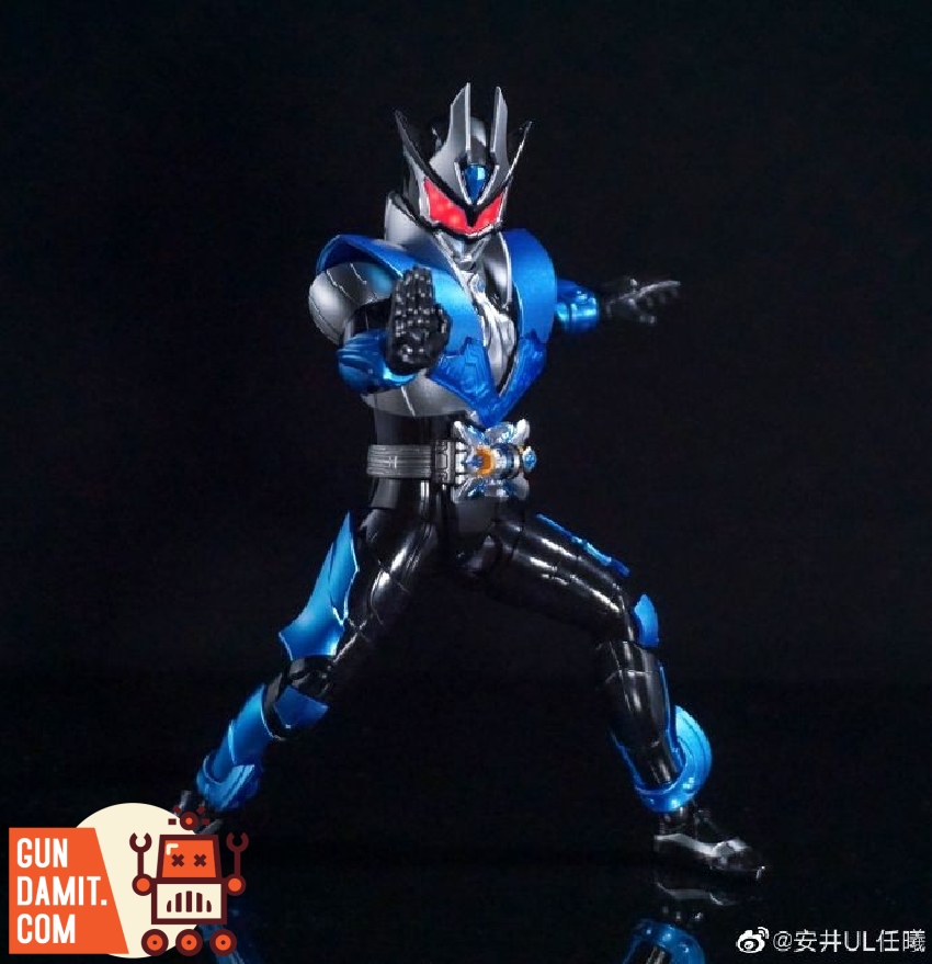 Armor Hero Lava Tsunami blue metallic battle stance pose Armor Hero Lava Tsunami blue metallic battle stance pose