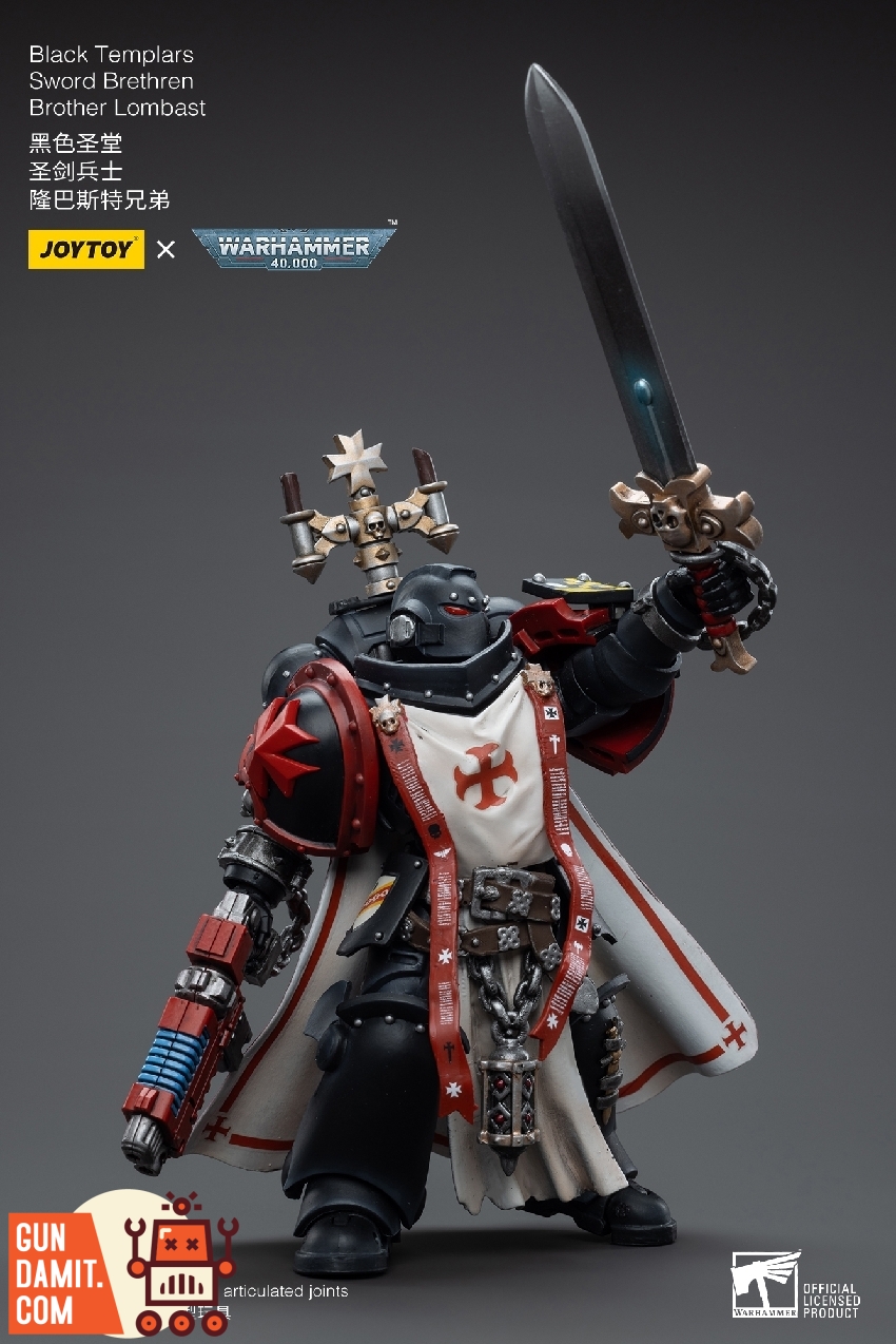 JoyToy JT4850 Black Templars Sword Brethren Lombast dynamic pose JoyToy JT4850 Black Templars Sword Brethren Lombast dynamic pose