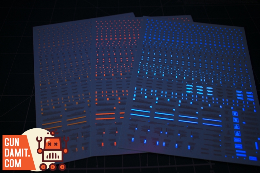 Evolution Studio RB01 fluorescent decal complete set of 10 UV blacklight glow demo Evolution Studio RB01 fluorescent decal complete set of 10 UV blacklight glow demo