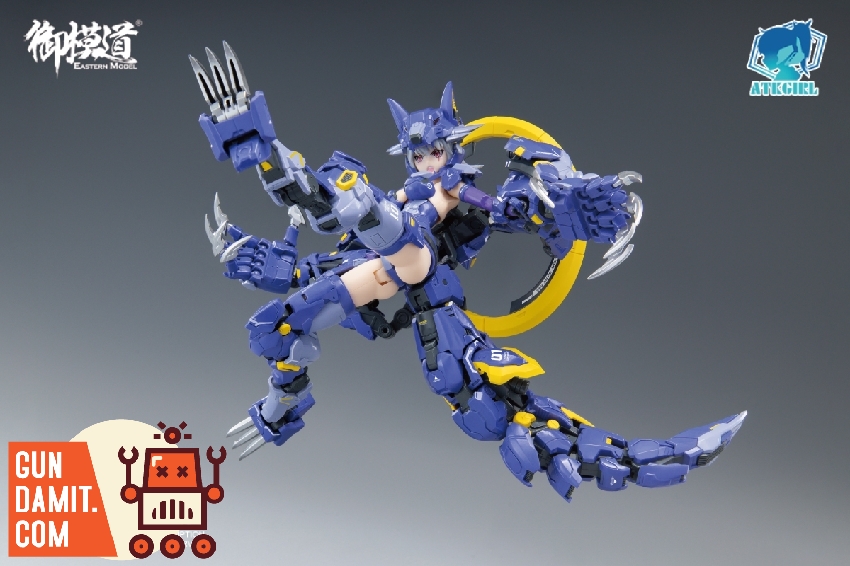 Eastern Model 1/12 ATK Girl Valerious action pose showing articulated scorpion tail weapon Eastern Model 1/12 ATK Girl Valerious action pose showing articulated scorpion tail weapon