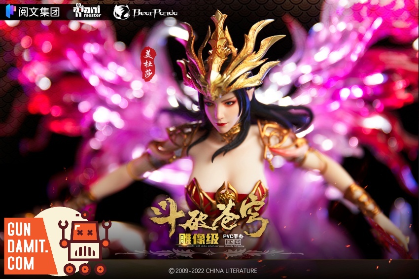 AniMester 1/7 Battle Through the Heavens Medusa statue with gold crown and energy effects AniMester 1/7 Battle Through the Heavens Medusa statue with gold crown and energy effects