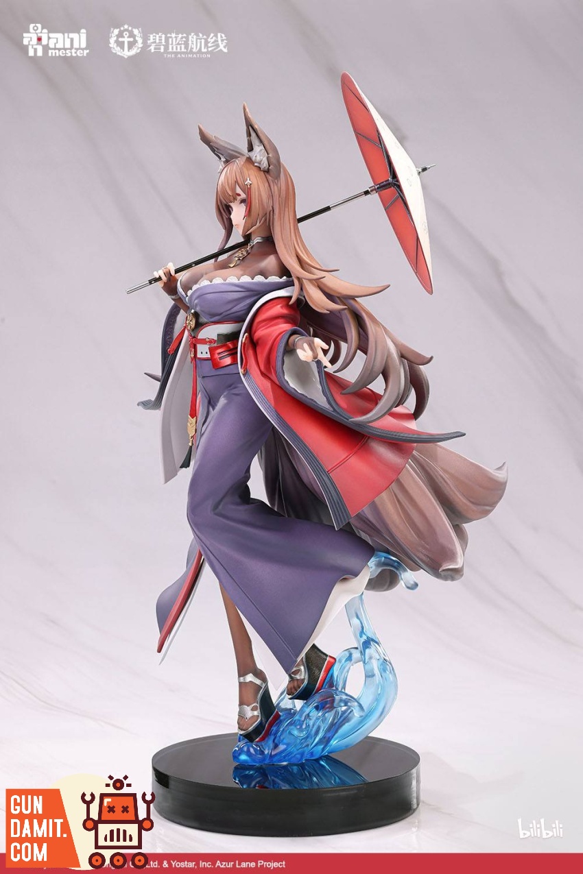 AniMester 1/7 Amagi figure rear view with flowing kimono AniMester 1/7 Amagi figure rear view with flowing kimono