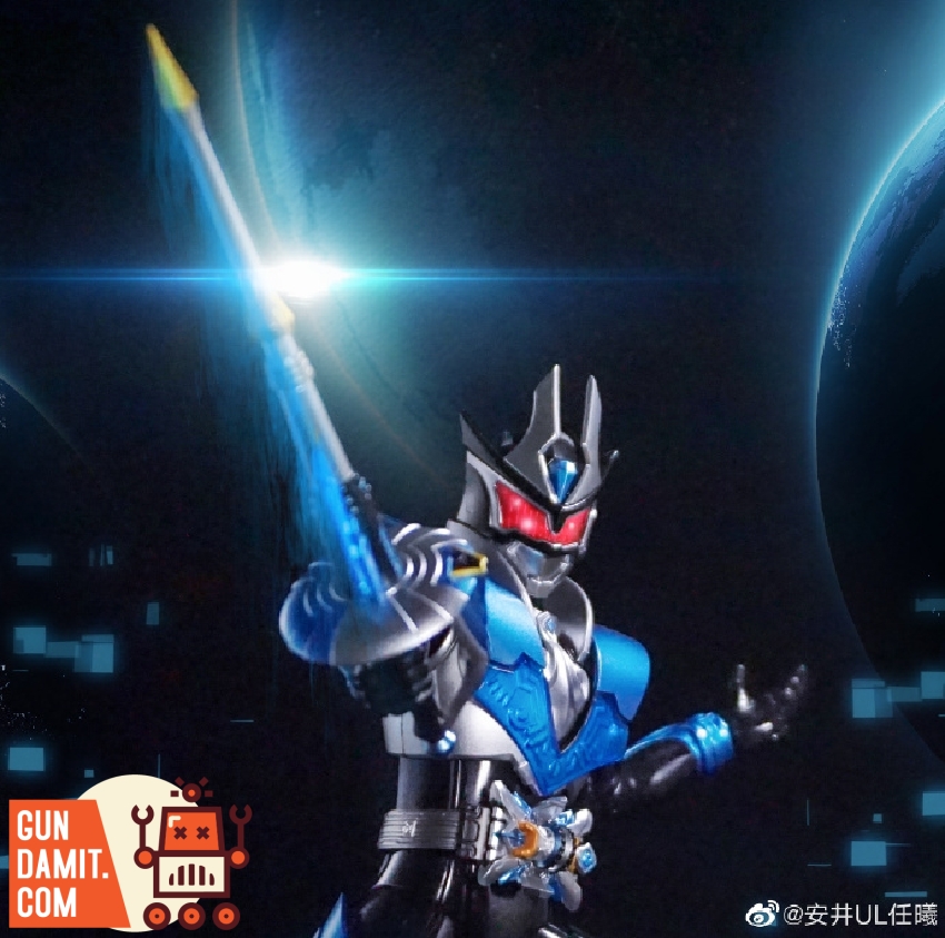 Armor Hero Lava Tsunami holding sword with cosmic background Armor Hero Lava Tsunami holding sword with cosmic background