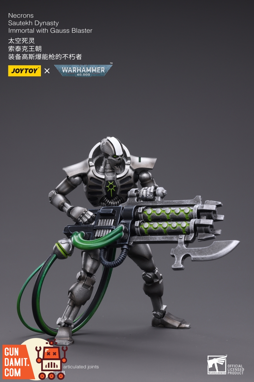 JoyToy Warhammer 40K Sautekh Immortal Gauss Blaster figure with base JoyToy Warhammer 40K Sautekh Immortal Gauss Blaster figure with base