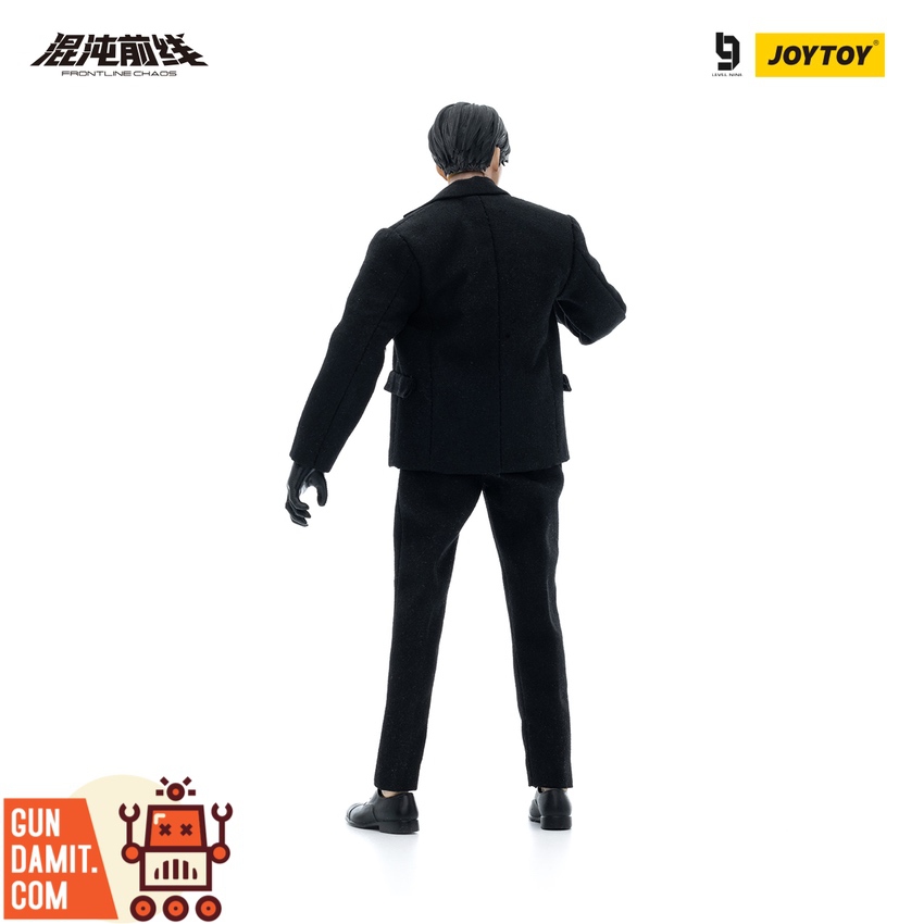 JoyToy 1/12 Level Nine Frontline Chaos Bourbon rear view in black suit JoyToy 1/12 Level Nine Frontline Chaos Bourbon rear view in black suit