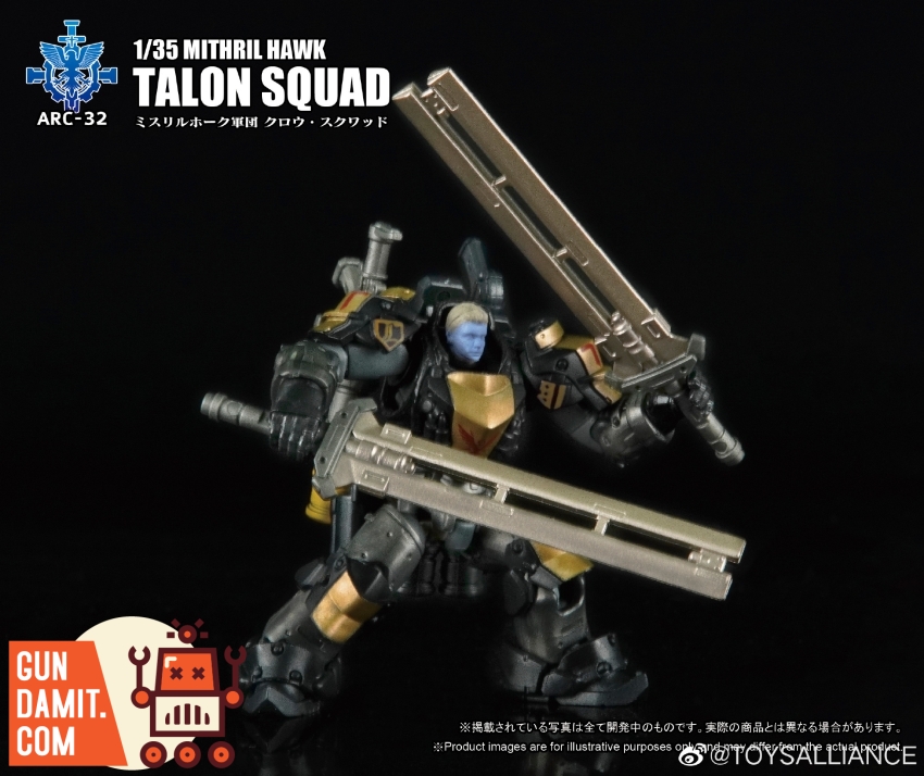 Toys Alliance Mithril Hawk Talon Squad action combat pose Toys Alliance Mithril Hawk Talon Squad action combat pose