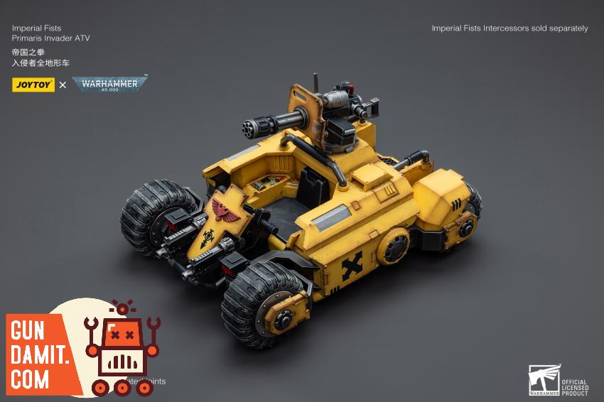Imperial Fists yellow ATV with weathered paint and chapter markings Imperial Fists yellow ATV with weathered paint and chapter markings