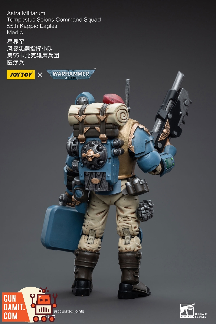 Medic action figure with red cross medical case and carapace armor Medic action figure with red cross medical case and carapace armor