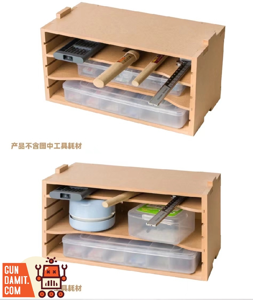 K5 rack shown from two angles storing hobby tools brushes rulers and parts containers K5 rack shown from two angles storing hobby tools brushes rulers and parts containers