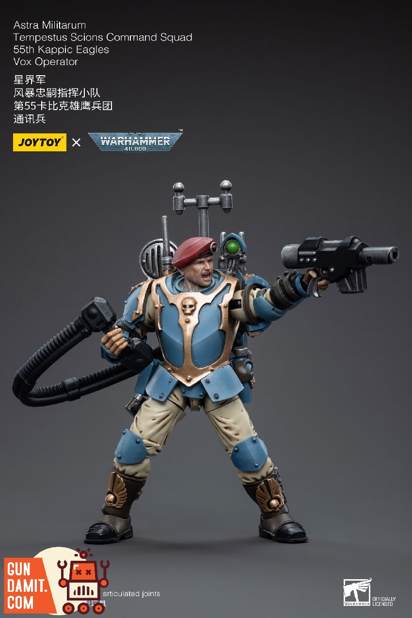 JoyToy Warhammer 40K Kappic Eagles Vox Operator close-up head sculpt JoyToy Warhammer 40K Kappic Eagles Vox Operator close-up head sculpt