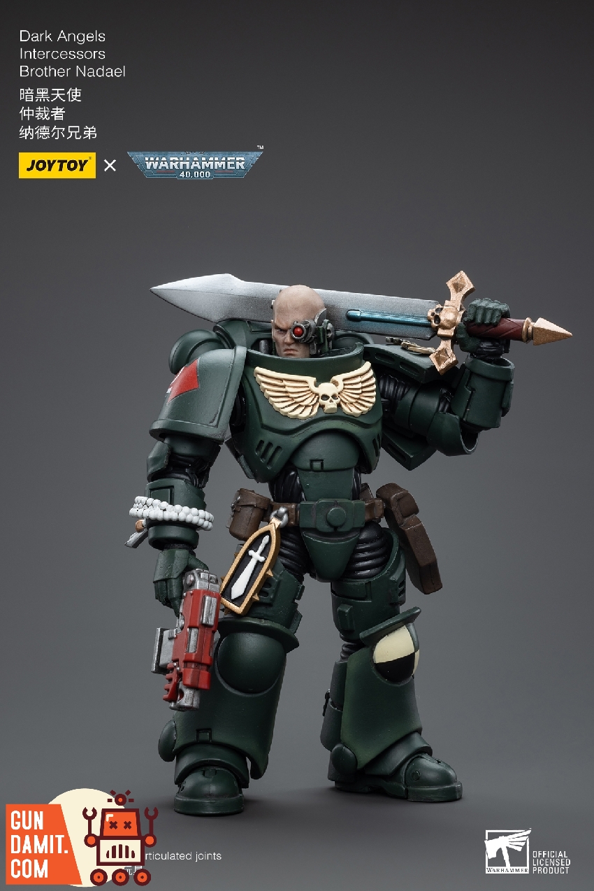 1/18 Dark Angels Brother Nadael side angle combat ready pose 1/18 Dark Angels Brother Nadael side angle combat ready pose