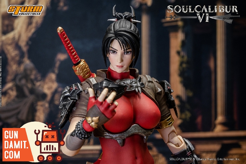 Storm Collectibles BNSC02 Soulcalibur VI Taki close-up with demon mask and red outfit Storm Collectibles BNSC02 Soulcalibur VI Taki close-up with demon mask and red outfit