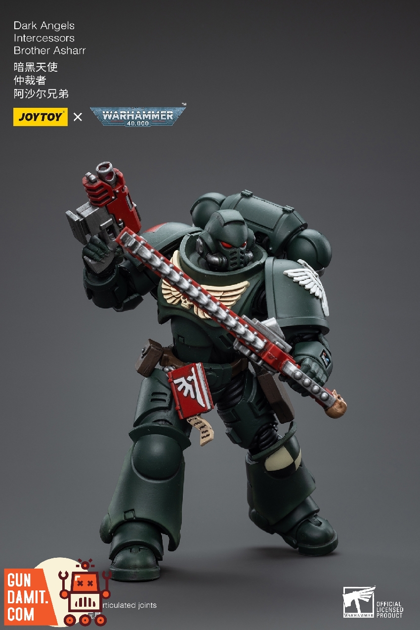 Dark Angels Brother Asharr action pose aiming bolt rifle Dark Angels Brother Asharr action pose aiming bolt rifle