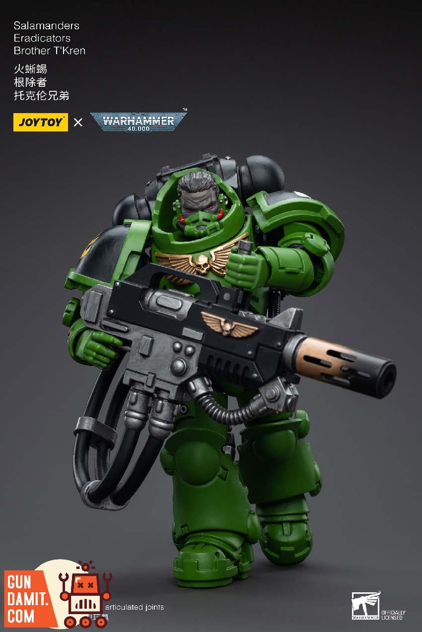 JoyToy Eradicators Brother T'Kren action pose with melta rifle JoyToy Eradicators Brother T'Kren action pose with melta rifle