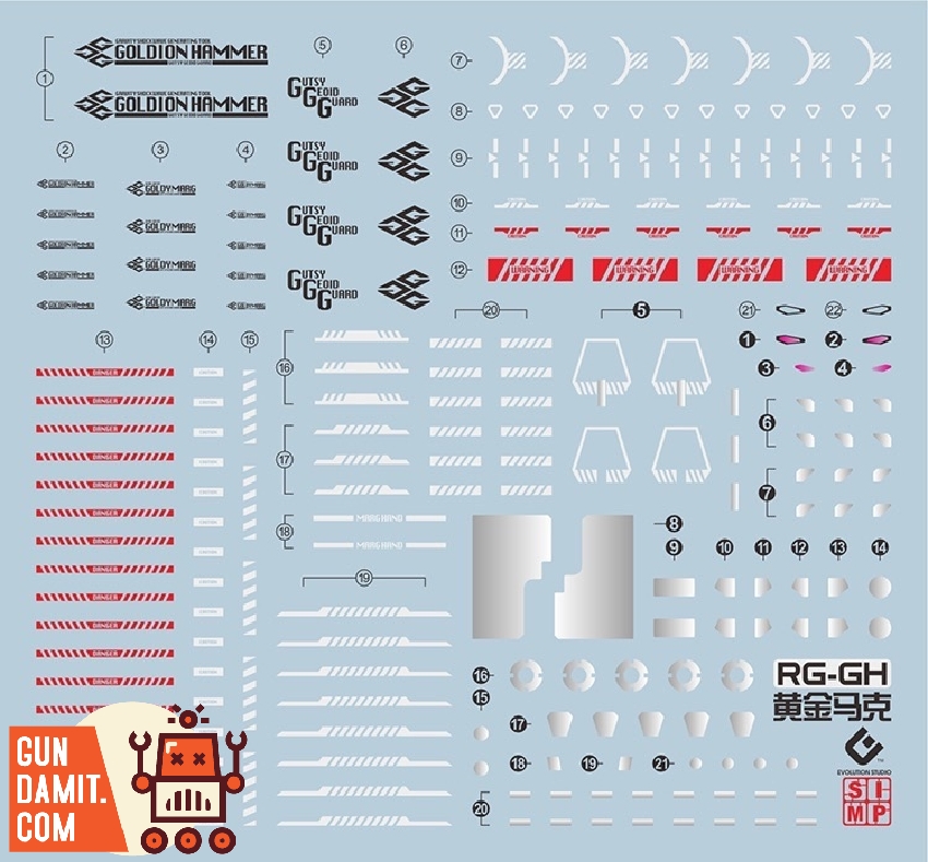 GaoGaiGar decal sheet detail showing printed markings and warnings GaoGaiGar decal sheet detail showing printed markings and warnings