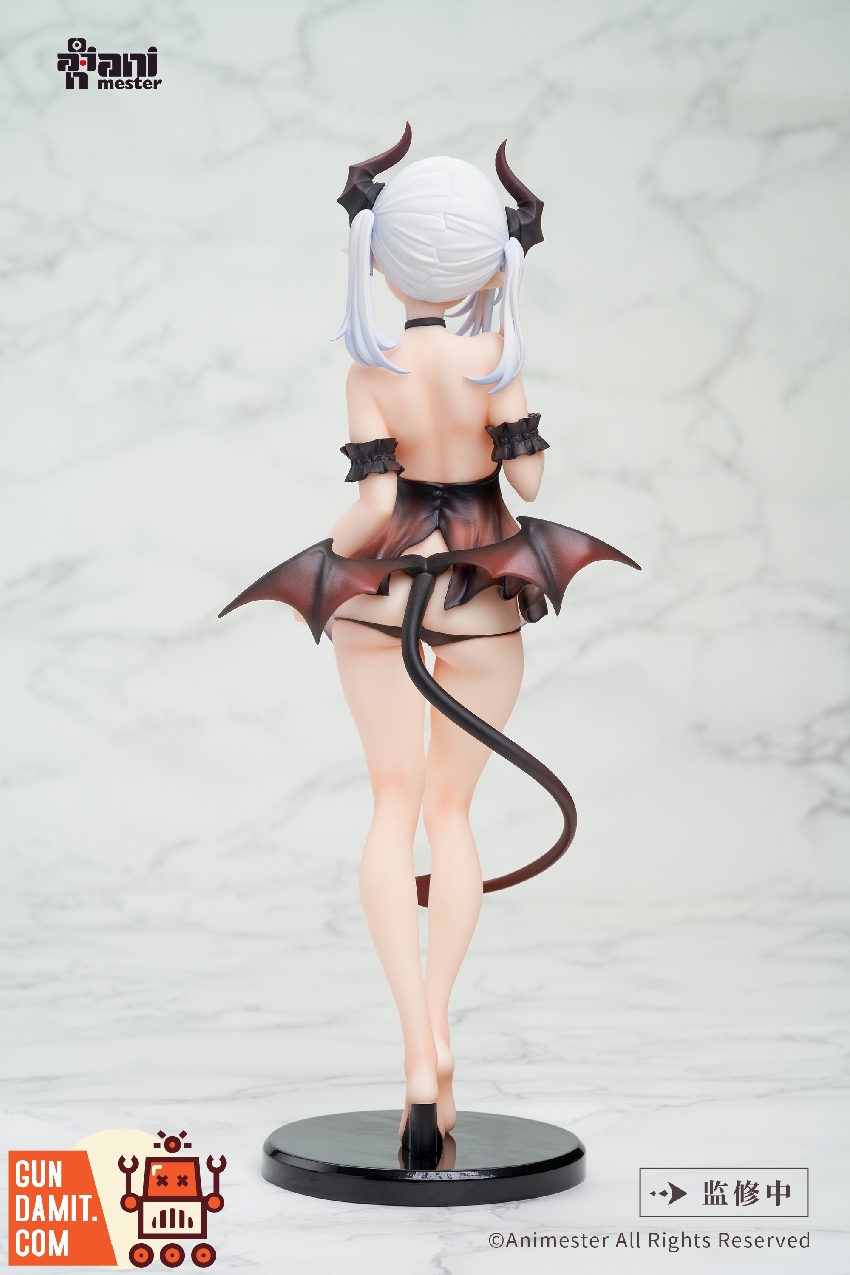 Animester 1/6 Little Devil Lilith statue rear view showing bat wings and demon tail Animester 1/6 Little Devil Lilith statue rear view showing bat wings and demon tail