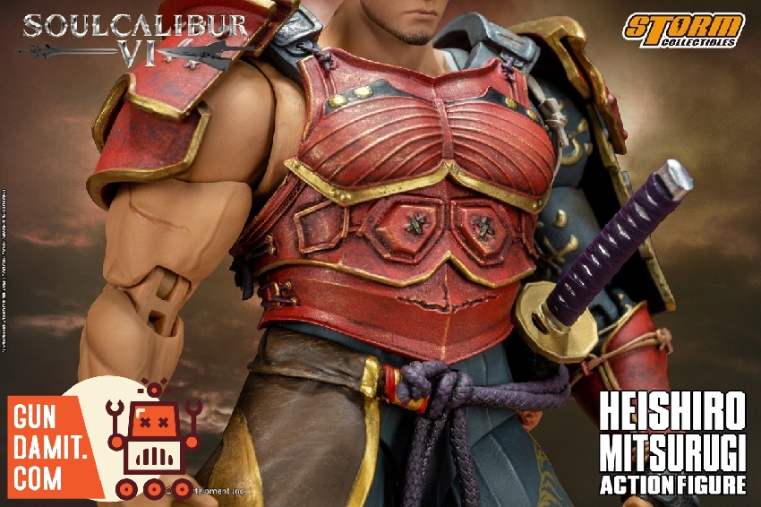Storm Collectibles SoulCalibur VI Heishiro Mitsurugi close-up armor detail Storm Collectibles SoulCalibur VI Heishiro Mitsurugi close-up armor detail