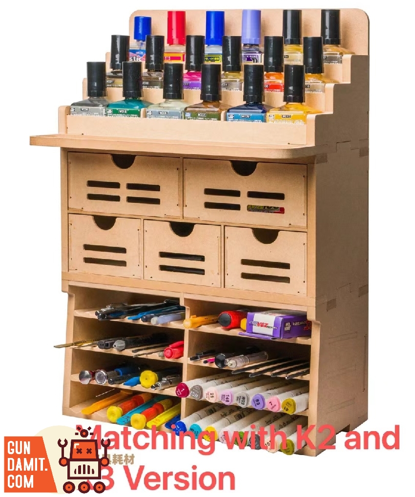 K4 rack in use storing model building tools markers pens and hobby supplies in compartments K4 rack in use storing model building tools markers pens and hobby supplies in compartments
