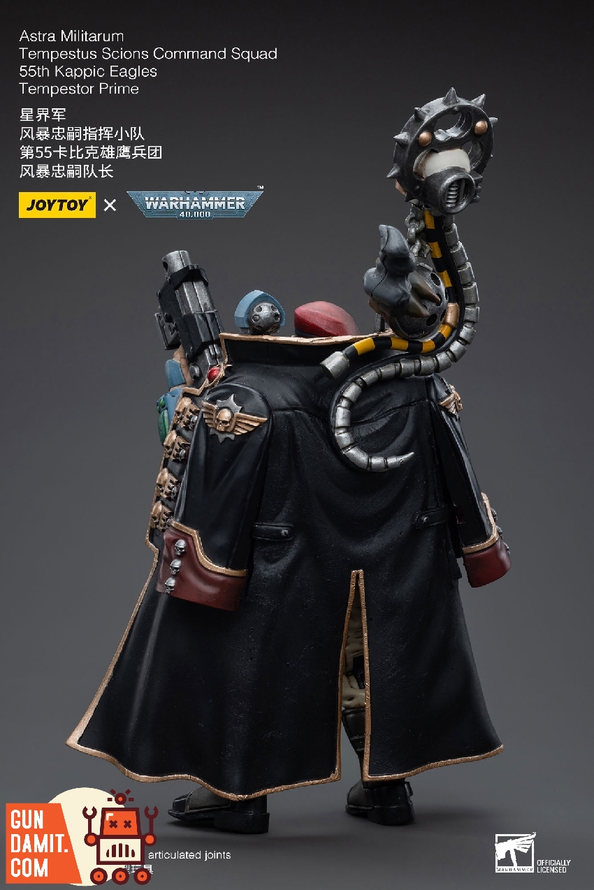 JoyToy WH40K Astra Militarum Tempestus Scions command figure rear view JoyToy WH40K Astra Militarum Tempestus Scions command figure rear view