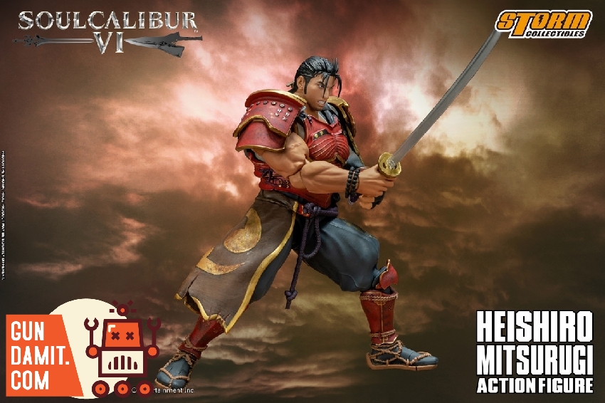 Storm Collectibles Mitsurugi figure wielding katana in combat stance Storm Collectibles Mitsurugi figure wielding katana in combat stance