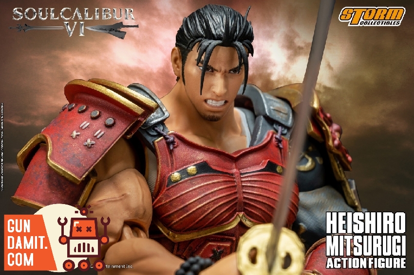 Heishiro Mitsurugi 1/12 figure close-up face with intense expression Heishiro Mitsurugi 1/12 figure close-up face with intense expression