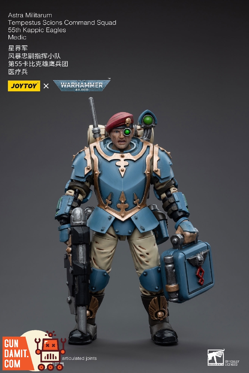 JoyToy WH40K Tempestus Scions command squad Medic front view detail JoyToy WH40K Tempestus Scions command squad Medic front view detail