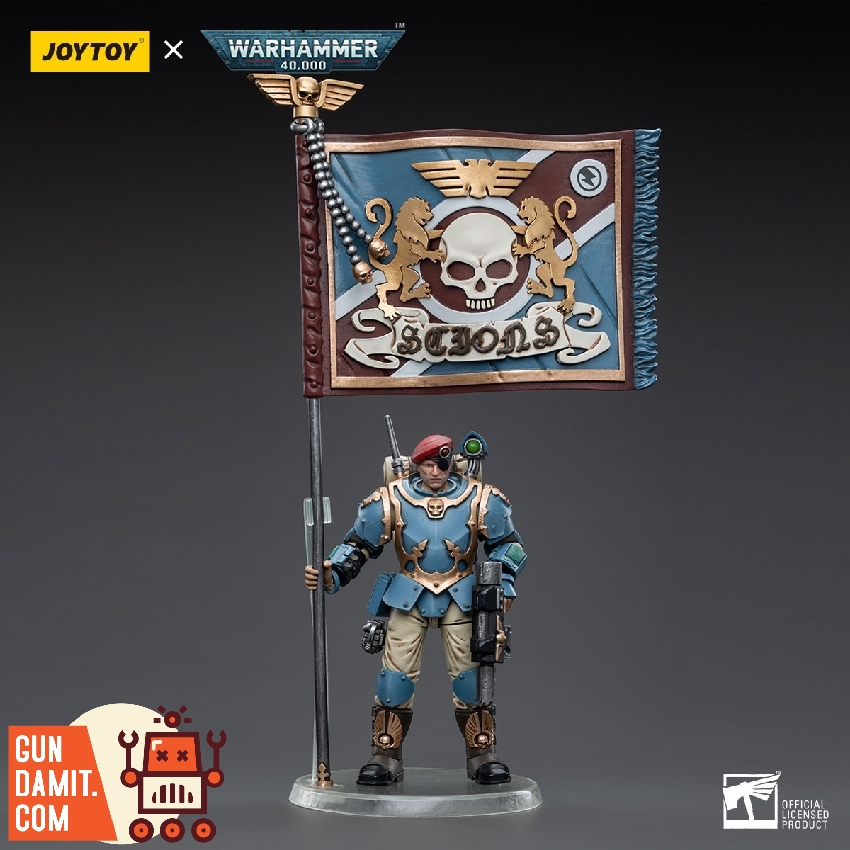 JoyToy 1/18 Warhammer 40K Tempestus Scions Banner Bearer with regimental standard JoyToy 1/18 Warhammer 40K Tempestus Scions Banner Bearer with regimental standard