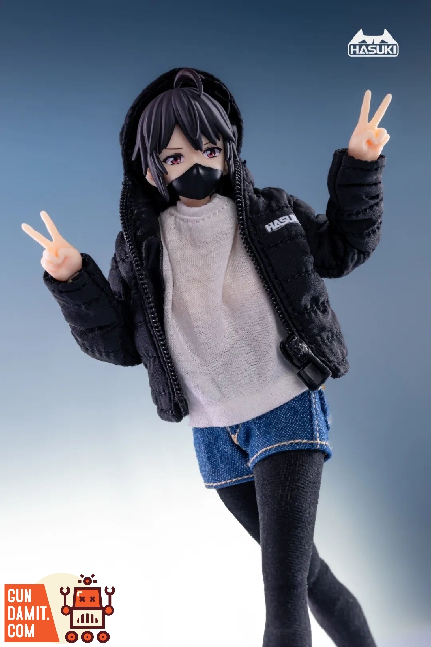 HASUKI CS009 down jacket with HASUKI logo patch HASUKI CS009 down jacket with HASUKI logo patch