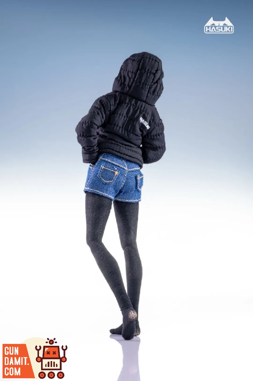 HASUKI CS009 miniature puffer jacket side view HASUKI CS009 miniature puffer jacket side view