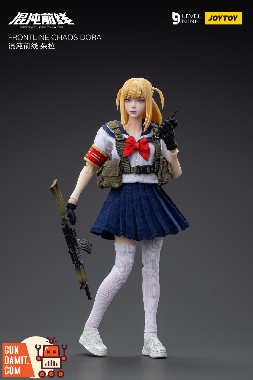 JoyToy Frontline Chaos Dora blonde school uniform detail JoyToy Frontline Chaos Dora blonde school uniform detail