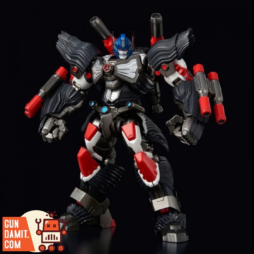 Flame Toys Furai Action Optimus Primal in robot mode with gorilla-inspired armor in black red and silver Flame Toys Furai Action Optimus Primal in robot mode with gorilla-inspired armor in black red and silver